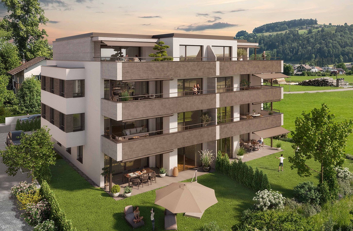Visualisierung des Bauprojekts Altura in Bütschwil